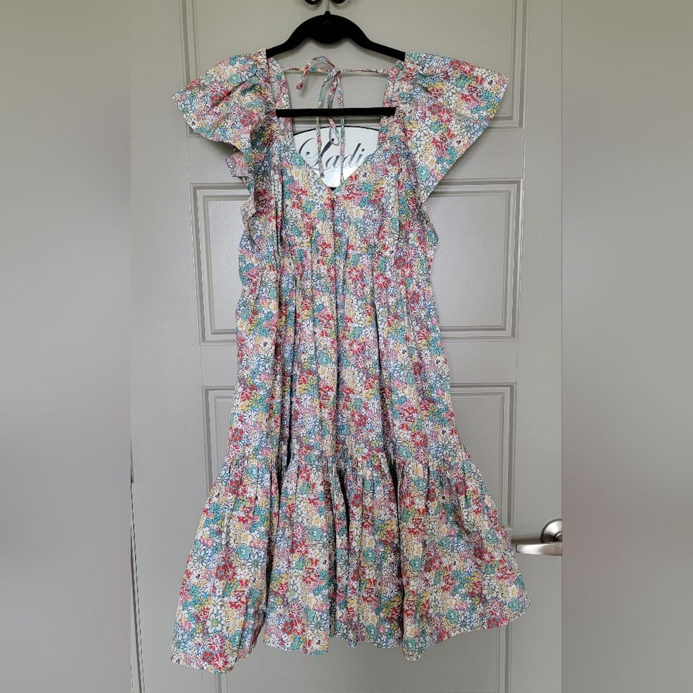 Floral Tiered Dress - Multi Floral Print